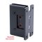 FHC Preston Adjustable Beveled Wall Mount Hinge for Shower Doors - Full Back Plate- Rear, Matte Black (BLK) Finished
