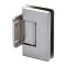 FHC Preston Adjustable Beveled Wall Mount Hinge for Shower Doors - Short Back Plate, Satin Nickel (US15) Finished