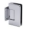 FHC Preston Adjustable Beveled Wall Mount Hinge for Shower Doors - Short Back Plate, Polished Chrome (US26) Finished