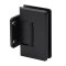 FHC Preston Adjustable Beveled Wall Mount Hinge for Shower Doors - Short Back Plate, Matte Black (BLK) Finished