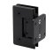 FHC Preston Adjustable Beveled Wall Mount Hinge for Shower Doors - Short Back Plate- Rear, Matte Black (BLK) Finished