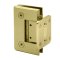 FHC Preston Adjustable Beveled Wall Mount Hinge for Shower Doors - Short Back Plate- Rear, Satin Brass (US4) Finished