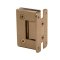 FHC Preston Beveled 5 Degree Positive Close Wall Mount Hinge for Shower Doors Full Back Plate- Rear, Satin Bronze (US10) Finished