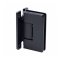 FHC Preston Series Wall Mount Hinge For Shower Doors - Full Back Plate, Matte Black (BLK) Finished