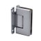 FHC Preston Beveled 5 Degree Positive Close Wall Mount Hinge for Shower Doors Full Back Plate, Polished Nickel (US14) Finished