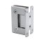 FHC Carolina Beveled Wall Mount Hinge for Shower Doors - Full Back Plate- Rear, Polished Nickel (US14) Finished