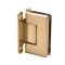 FHC Carolina Beveled Wall Mount Hinge for Shower Doors - Full Back Plate, Satin Brass (US4) Finished