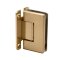 FHC Preston Beveled 5 Degree Positive Close Wall Mount Hinge for Shower Doors Full Back Plate, Satin Brass (US4) Finished