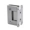 FHC Preston Beveled 5 Degree Positive Close Wall Mount Hinge for Shower Doors Full Back Plate- Rear, Satin Nickel (US15) Finished