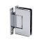 FHC Preston Beveled 5 Degree Positive Close Wall Mount Hinge for Shower Doors Full Back Plate, Polished Chrome (US26) Finished
