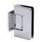 FHC Preston Beveled 5 Degree Positive Close Wall Mount Hinge for Shower Doors - Short Back Plate, Polished Chrome (US26) Finished