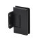 FHC Carolina Beveled Wall Mount Hinge for Shower Doors - Short Back Plate, Matte Black (BLK) Finished