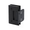 FHC Carolina Beveled Wall Mount Hinge for Shower Doors - Short Back Plate- Rear, Matte Black (BLK) Finished