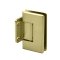FHC Carolina Beveled Wall Mount Hinge for Shower Doors - Short Back Plate, Satin Brass (US4) Finished