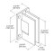 FHC Venice Adjustable Square Wall Hinge for Shower Doors Specs