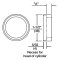 Accentra 1765 Recessed Cylinder Collar for Accentra Cylinder Locks for Doors,  Specs