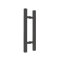 FHC 10" Square Ladder Back-To-Back 6" Center-To-Center Shower Door Handles, Oil Rubbed Bronze (US10B) Finished