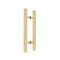 FHC 10" Square Ladder Back-To-Back 6" Center-To-Center Shower Door Handles, Satin Brass (US4) Finished