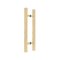 FHC 12" Square Ladder Back-To-Back 8" Center-To-Center Shower Door Handles, Satin Brass (US4) Finished