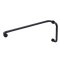 FHC Round Profile 6" Pull Handle And 24" Towel Bar Combo With Metal Washers, Matte Black (BLK) Finished