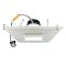 Topaz LED Performance Square Retrofit Downlight, 6", 16W CCT Selectable, Square Baffle Trim