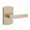 Emtek EM7100YM Yuma Lever on #4 Rosette Tumbled White Bronze