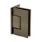 FHC Valore Square Wall Mount Hinge for Shower Doors - Offset Back Plate, Satin Bronze (US10) Finished