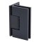 FHC Valore Square Wall Mount Hinge for Shower Doors - Offset Back Plate, Matte Black (BLK) Finished
