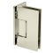 FHC Valore Square Wall Mount Hinge for Shower Doors - Offset Back Plate, Polished Nickel (US14) Finished