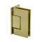 FHC Valore Square Wall Mount Hinge for Shower Doors - Offset Back Plate,  Satin Brass (US4) Finished