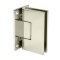 FHC Valore HD Series Wall Mount Hinge for Shower Doors - Full Back Plate, Polished Nickel (US14) Finished