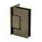 FHC Venice Series Wall Mount Hinge for Shower Doors - Offset Back Plate, Satin Bronze (US10) Finished