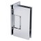 FHC Venice Square 5 Degree Positive Close Wall Mount Hinge for Shower Doors - Offset Back Plate, Polished Chrome (US26) Finished