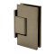 FHC Venice Square Wall Mount Hinge for Shower Doors - Offset Short Back Plate, Satin Bronze (US10) Finished