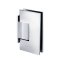 FHC Glendale Square Wall Mount Offset Short Back Plate Hinge for Shower Doors, Polished Chrome (US26) Finished