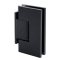 FHC Venice Square Wall Mount Hinge for Shower Doors - Offset Short Back Plate, Matte Black (BLK) Finished