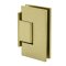 FHC Venice Square Wall Mount Hinge for Shower Doors - Offset Short Back Plate, Satin Brass (US4) Finished