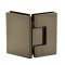 FHC Venice Series 135 Degree Glass To Glass Hinge for Shower Doors - 3/8"-1/2" Tempered Glass, Satin Bronze (US10) Finished