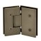 FHC Venice Series 135 Degree Glass To Glass Hinge for Shower Doors - 3/8"-1/2" Tempered Glass- Rear, Satin Bronze (US10) Finished