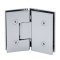 FHC Venice Square 5 Degree Positive Close Glass To Glass 135 Degree Hinge for Shower Doors- Rear, Polished Chrome (US26) Finished