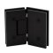 FHC Venice Series 135 Degree Glass To Glass Hinge for Shower Doors - 3/8"-1/2" Tempered Glass- Rear, Matte Black (BLK) Finished