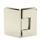 FHC Venice Square 5 Degree Positive Close Glass To Glass 135 Degree Hinge for Shower Doors, Polished Nickel (US14) Finished