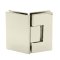 FHC Venice Series 135 Degree Glass To Glass Hinge for Shower Doors - 3/8"-1/2" Tempered Glass, Polished Nickel (US14) Finished