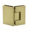 FHC Venice Square 5 Degree Positive Close Glass To Glass 135 Degree Hinge for Shower Doors, Satin Brass (US4) Finished