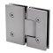 FHC Venice Series 180 Degree Glass To Glass Hinge for Shower Doors - 3/8" to 1/2" Tempered Glass- Rear, Satin Nickel (US15) Finished