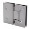 FHC Venice Square 5 Degree Positive Close Glass To Glass 180 Degree Hinge for Shower Doors- Rear, Satin Nickel (US15) Finished