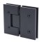 FHC Venice Series 180 Degree Glass To Glass Hinge for Shower Doors - 3/8" to 1/2" Tempered Glass- Rear, Matte Black (BLK) Finished