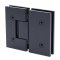 FHC Venice Square 5 Degree Positive Close Glass To Glass 180 Degree Hinge for Shower Doors- Rear, Matte Black (BLK) Finished