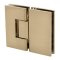 FHC Venice Series 180 Degree Glass To Glass Hinge for Shower Doors - 3/8" to 1/2" Tempered Glass, Satin Brass (US4) Finished