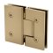 FHC Venice Series 180 Degree Glass To Glass Hinge for Shower Doors - 3/8" to 1/2" Tempered Glass- Rear, Satin Brass (US4) Finished